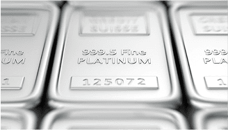Platinbarren mit der Prägung „999,5 Fine Platinum“